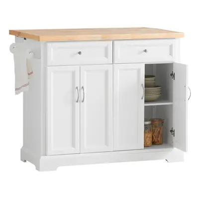 SoBuyÂ® FKW71-WN, Extendable Kitchen Storage Trolley Kitchen Island