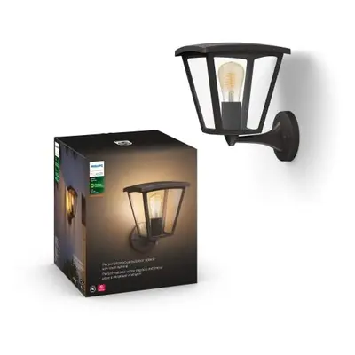 Philips Hue Inara White Smart Light Wall Lantern. (Black) for Outdoor Smart Home Lighting, Patio