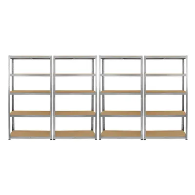 4 x Galvanised Steel Shelving MDF Shelves Heavy Duty Racking Storage Tier Bays