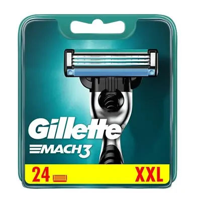 Gillette Mach3 Razor Blades Men, Pack of Razor Blade Refills, Stronger Than Steel Blades, Enhanc