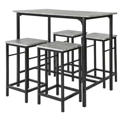 SoBuyÂ® OGT11-HG, Bar Table and Stools, Kitchen Breakfast Dining Set