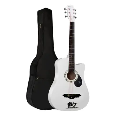 38" Full Size String Acoustic Guitar White