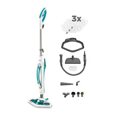 Polti Vaporetto SV450_Double Steam Mop with Handheld Cleaner PTGB0085, White/Blue, W, 0.3 liters