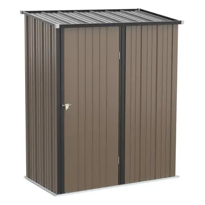 Outsunny Outdoor Storage Shed w/ Lockable Door for Garden, Brown