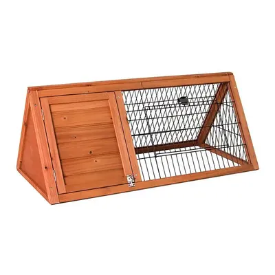 Triangle Pet Hutch with Run Wooden Cage Outdoor