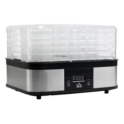 HOMCOM Tier Food Dehydrator, 245W for Drying Fruit, Meat, Vegetable, Black