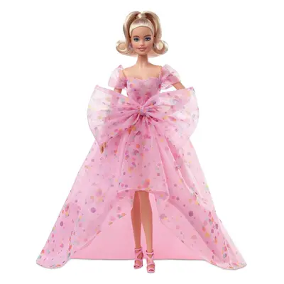 Barbie Signature Birthday Wishes Blonde Doll with Pink Tulle Gown & Shoes