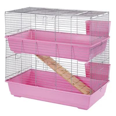 Indoor Rabbit Cage 100cm Pink Tiers Brand New - Small Pet Guinea Pig