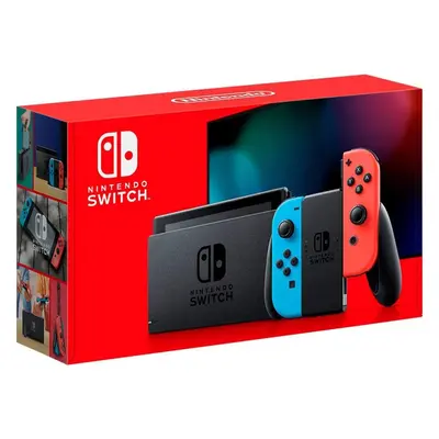 Nintendo Switch with Neon Blue and Neon Red JoyâCon Console Neon Blue and Red