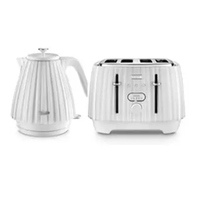 Delonghi Ballerina Jug Kettle And Slice Toaster Set - White