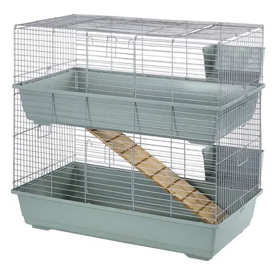 Indoor Rabit Cage CM Double - Guinea Pig Pet Home Tiers Beige