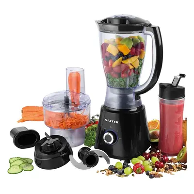 Salter Deluxe Blender Set, Food Processor Bowl, 1.5L Jug, 600ml Bottle