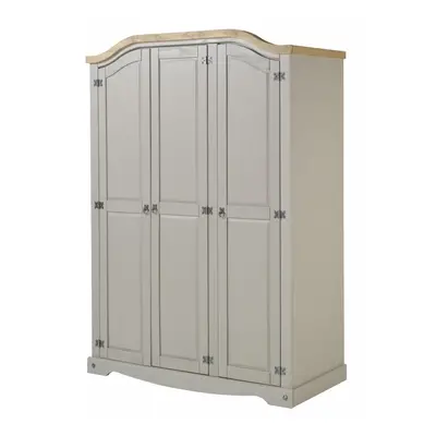 Corona Grey Wax Door Arch Top Wardrobe Bedroom Furniture