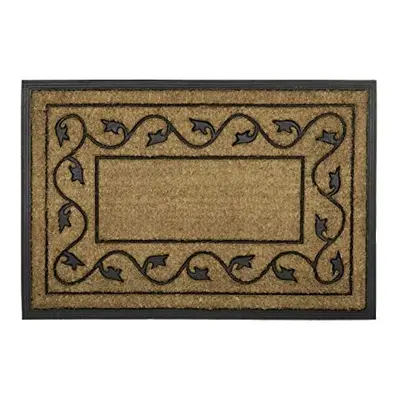 Relaxdays Rectangular Doormat with Decorative Pattern, Brown/Black, x x cm, Large