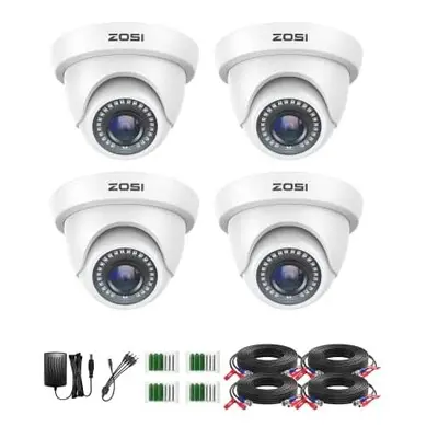 ZOSI Pack 1080p HD-TVI Home Security Camera Outdoor Indoor 1920TVL, 80ft Night Vision, 90View An