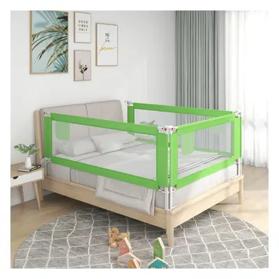 vidaXL Toddler Safety Bed Rail Green 190x25 cm Fabric Baby Cot Bed Protection