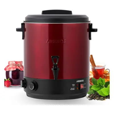 AREBOS Automatic Preserving Cooker L Mulled Wine Cooker Hot Drinks Dispenser 1800W