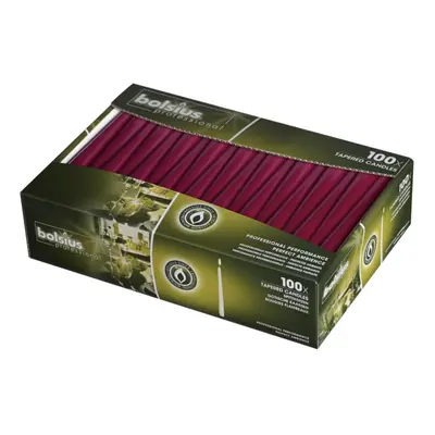 Bolsius inch Tapered Candles Burgundy Pack of