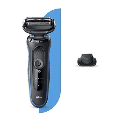 Braun Series 50-B1200s Electric Shaver for Men with Precision Trimmer, Blue