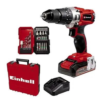 Einhell Cordless Combi Drill 44Nm 18V With Battery 22pc Set PXC TE-CD 18/2 Li-i