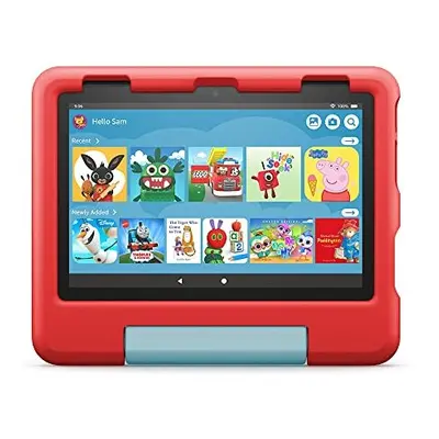 All-new Fire HD Kids tablet 8-inch HD display, ages 3/7, includes 2-year worry-free guarantee, K