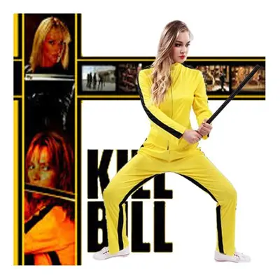 Kill Bill Costume Adult Uma Thurman Fancy Dress Ladies Womens Halloween Cosplay