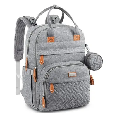 Baby Changing Bag Backpack, BabbleRoo Nappy Changing Back Pack Diaper Bags with Changing Mat & P