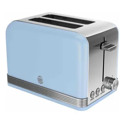 Swan Slice Retro Blue Toaster