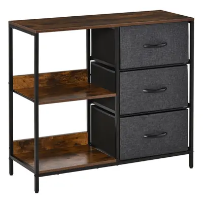 HOMCOM Chest Dresser Tower with Drawers Storage Cabinet Organizer, Black