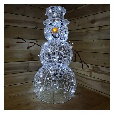 Premier Indoor Outdoor Christmas 90cm Lit Soft Acrylic Snowman With White LED