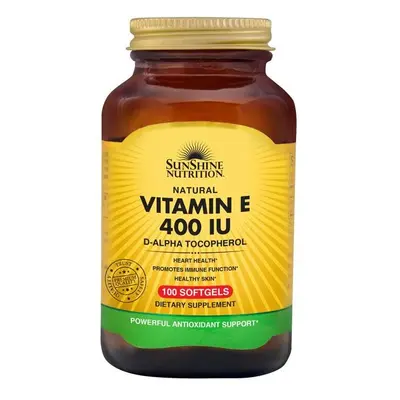 Sunshine Nutrition Natural Vitamin E iu Softgels Antioxidant Support