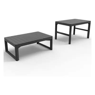 Keter Garden Table Lyon Graphite Outdoor Furniture Dinner Coffe Table