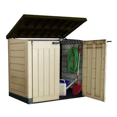 Keter Store It Out Max Outdoor Plastic Garden Storage Shed, 145.5 x x cm - Beige/Brown