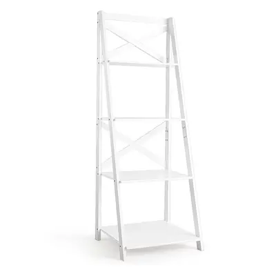 Ladder Shelf Sturdy and Durable Bookcase Storage Rack Multiple Usage