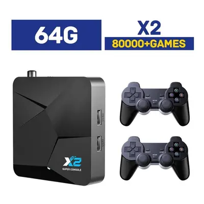 Super Console X2 Game Retro Game Console Suppport Sega Saturn/DC/MAME Kid Gift Smart TV Box with