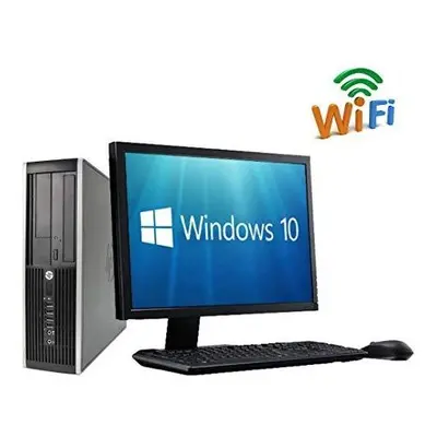 Complete set of 19in Monitor and HP SFF Quad Core i5-3470 8GB 500GB WiFi Windows 64-Bit Desktop 