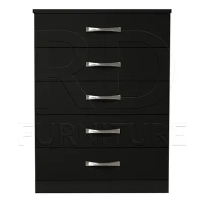 Ready assembled Classic Drawer Chest Black