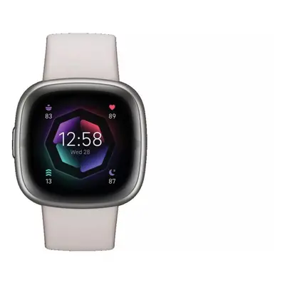 Fitbit Sense Smart Watch - Lunar White/Platinum