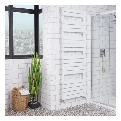 Juva x 600mm White Flat Panel Heated Towel Rail