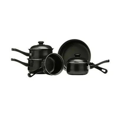 5Pc Belly Pan Set, Black