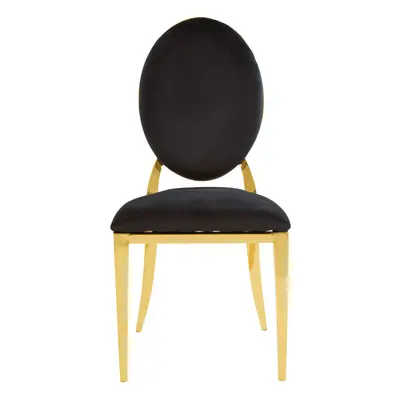 Premier Housewares Sarita Stackable Gold Finish Dining Chair