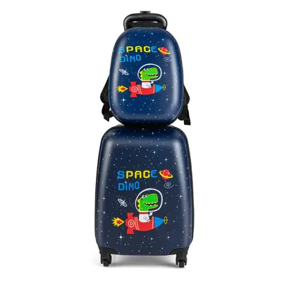 2Pcs Kids Suitcase Backpack Luggage Set Portable & Lightweight 12" 16"