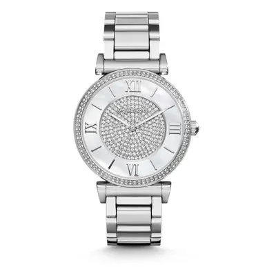 NEW MICHAEL KORS MK3355 WOMEN`S CATLIN BRACELET SILVER STRAP WATCH UK SELLER