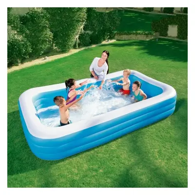 BESTWAY LARGE RECTANGULAR FAMILY SWIMMING PADDLING POOL KIDS 10FT