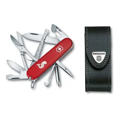 Victorinox FISHERMAN Swiss army knife - angler function - black leather pouch