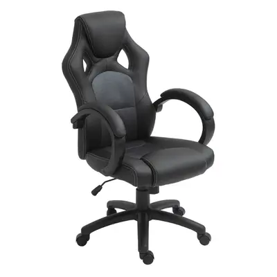 Vinsetto Racing Gaming Chair Swivel Home Office Gamer Chair with Wheels Gray