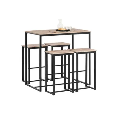 SoBuyÂ® OGT15-N, Bar Table Stools, Kitchen Breakfast Bar Dining Set