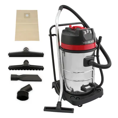 Industrial Vacuum Cleaner Wet & Dry Vac Extra Powerful Stainless Steel 80L 3000W