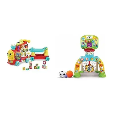 VTech 4-in-1 Alphabet Train, Baby Walker with Lights, Sounds and Songs &3-in-1 Sports Centre,Bab