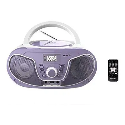 Roxel RCD-S70BT Portable Boombox CD Player with Bluetooth, Remote Control, FM Radio, USB MP3 Pla